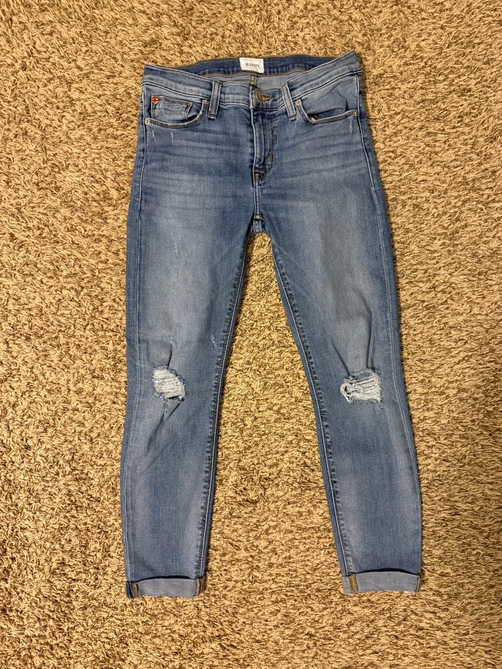 Hudson Jeans Harkin Super Skinny Cuffed Jeans